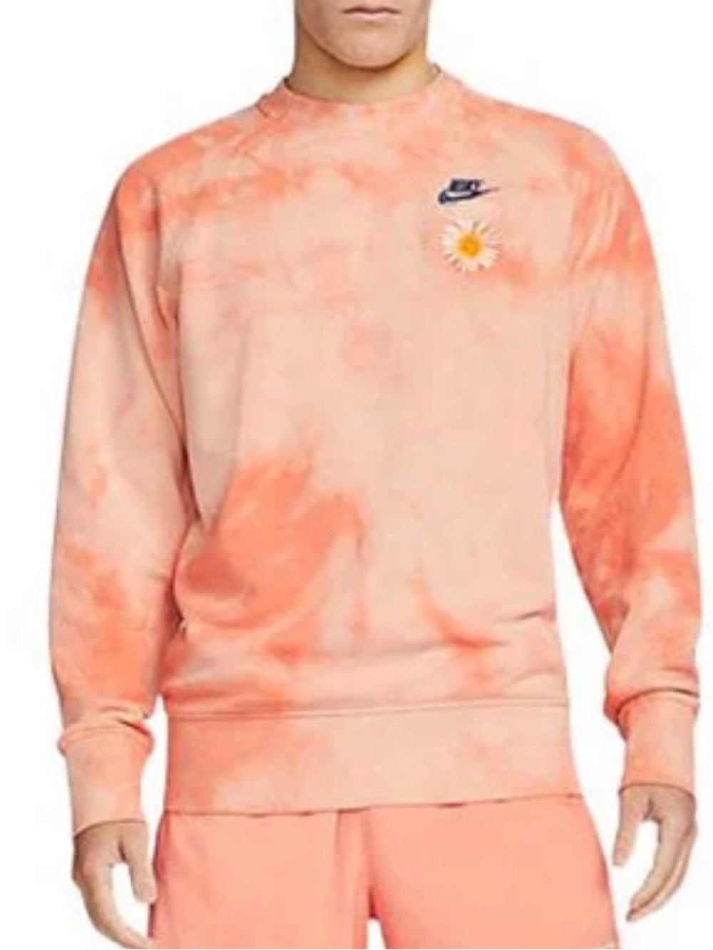 Nike Sportswear French Terry Tie-Dye Daisy Crewneck Sweatshirt Size S. NWT